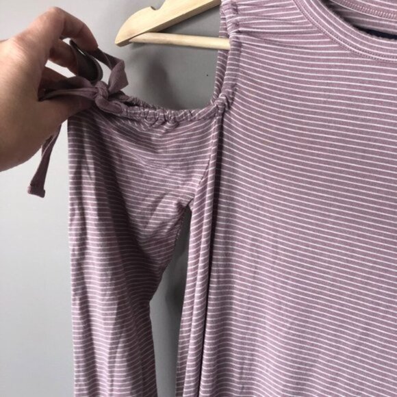 American eagle striped dress open shoulder S - Picture 3 of 5